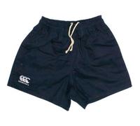 Short de rugby professionnel CANTERBURY bleu - 100% coton, ceinture élastique et poches 24