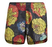 Adidas Short de running femme Run Fast à fleurs Noir L-10cm