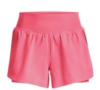 Short de Running Femme Under Armour Flex Woven 2-en-1 - Rose - Poche latérale - Coupe régulière S