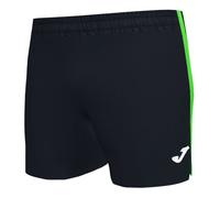 Short de running - Joma - MICRO ELITE VII - Noir/vert fluo - Fendu sur les côtés - Respirant