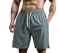 Short de sport blanc pour homme à séchage rapide demi-pantalon léger et respirant avec cordon de serrage avec plusieurs poches Short de plage Short de bain Tailles L-8XL, ag, 6X-Large