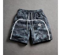 Short de sport décontracté d'été pour hommes avec imprimé feuilles et cordon de serrage à la taille L,M,S,XL,XXLGéométrique,graphique,PlantesTissu tricoté