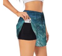 Short de sport d'été The Deep Ocean Graphic - Idéal pour la course, la gym et le yoga, noir, Taille L