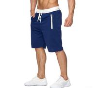 Short de sport en polyester à séchage rapide pour homme Bleu Taille M | 85 % polyester, 15 % élasthanne, tissu à séchage rapide, évacuation de l'humidité, confort estival