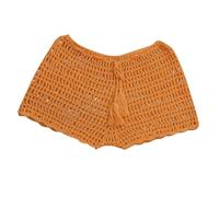 Short De Sport Femme Pantalon De Bain D'éTé pour Couleur Unie Tissé à La Main avec Bretelles Extensibles Et Coins Plats AjouréS