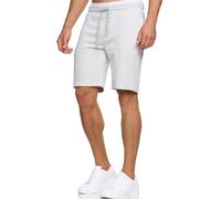 Indicode Hommes Aldrich SweatShorts | Pantalon Court de survêtement à Cordon de Serrage Ecru Mix S
