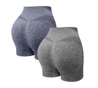 Short de sport pour femme, short de sport pour femme, short de cyclisme froissé sans couture, pantalon court d'entraînement taille haute, pantalon court pour soulever les fesses, la course à pied