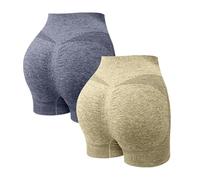 Short de sport pour femme, short de sport pour femme, short de cyclisme froissé sans couture, pantalon court d'entraînement taille haute, pantalon court pour soulever les fesses, la course à pied