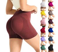 Short de sport pour femme, short de yoga en coton pour femme, legging court de sport de course, taille haute, contrôle du ventre, pantalon de yoga athlétique doux comme du beurre, Vert, L