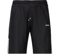 Short de sport pour homme BOSS Hicon Regular Fit avec rayures latérales et logo contrastant - Noir L