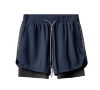 Short de Sport pour Homme Couleur Unie séchage Rapide Taille mi Haute élastique Grande Taille léger séchage Rapide Short de Et 1 Pantalon Survêtement pour Homme avec Poches Cargo (Navy XXL)