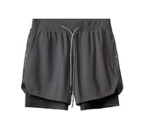 Short de Sport pour Homme Couleur Unie séchage Rapide Taille mi Haute élastique Grande Taille léger séchage Rapide Short de Et 1 Pantalon Survêtement pour Homme avec Poches Cargo (Grey L)