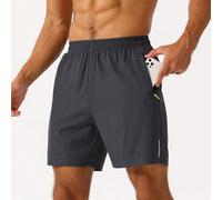 Short de sport style petit ami avec zip, short de gym, short de jogging, short gris L,M,S,XL,XXLUnicoloreÉtoffe