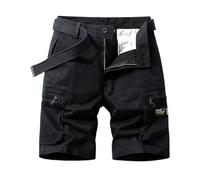 Short De Tennis Homme Pantacourt Sport pour Pied Chino Cuissard Zippée Musculation Pyjama Bermuda Tactique Habillé Ete Basket Bermuda Homme Ceinture Elastique B-Noir M