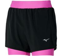 Short de trail running MIZUNO ER 4.5 2in1 (Black/pink) femme XS
