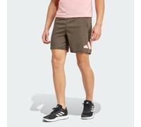 Short de training avec logo Train Essentials Shadow Olive / Semi Pink Spark S 13 CM