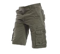 Short de travail cargo pour homme avec braguette à boutons - Bermuda d'été épais - Pantalon de survêtement tactique multi-poches - Pantalon court de trekking - Pantalon de travail utilitaire