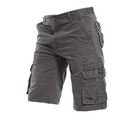 Short de travail cargo pour homme avec braguette à boutons - Bermuda d'été épais - Pantalon de survêtement tactique multi-poches - Pantalon court de trekking - Pantalon de travail utilitaire