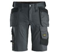 Short de travail extensible AW Snickers, gris et noir, taille 48