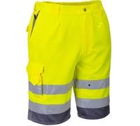 Short de travail - Haute visibilité - Jaune fluo/gris - EN 20471 - 7 poches - UPF 50+ XS