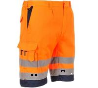 Portwest Bermuda HiVis Poly-coton, Couleur: Orange/Marine, Taille: XL, E043ONRXL