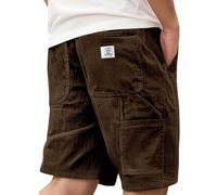 Short De Travail Homme Velours côtelé Vintage Shorts Homme Été Multi-Poches Ceinture Couleur Pure Bermuda Militaire Respirante Casual Mode Slim Fit Léger Et Mince Confortable Pantaloncourt