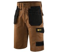 Short de travail multi-poches pour homme avec poches holster - Pantalon de travail idéal pour les chantiers, les électriciens, le jardinage, le travail - Demi-pantalon pour homme - Tour de taille 30 à