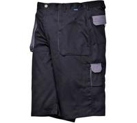 Short de travail - Portwest - Homme Noir - Taille élastiquée - Poches multiples L