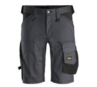 Snickers Workwear Mixte AllroundWork Short Élastique Gris Acier-Noir Taille 50, Non Applicable, M EU