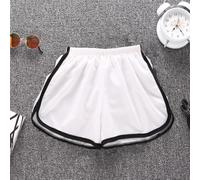Short de yoga à taille élastique pour femme | Design de couleur contrastée vive, taille élastique, coupe régulière, polyester respirant, idéal pour l'été