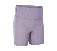 Short de yoga léger en nylon élasthanne pour femme, ligne de culotte non visible, haute élasticité pour le Nouvel An, fitness, course à pied, Rose plomb, S