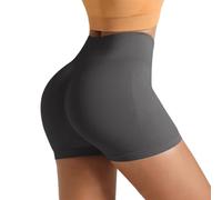 Short de yoga taille haute pour femme Legging de course élastique (gris