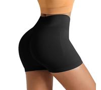 Short de yoga taille haute pour femme Legging de course élastique (Noir L)