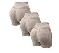 Short de yoga taille haute pour femme, short de motard pour femme, legging d'entraînement à effet froissé, contrôle du ventre, pantalon court de cyclisme doux sans couture, s, L