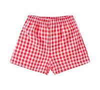 Short décontracté à carreaux pour fille, les petites filles portent des pantalons d'été légers, rouge, 4-5 ans