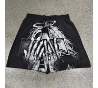 Short décontracté à la mode pour hommes, style américain, imprimé portrait monétaire, en tissu polyester léger, polyvalent et respirant, pour l'été L,M,S,XL,XS,XXLgraphique,Lettres,PlantesTissu tissé