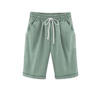 Short décontracté pour fille - Longueur genou - Taille haute - Short d'été confortable avec cordon de serrage - Vêtements pour filles 146 152, vert, 9-10 ans