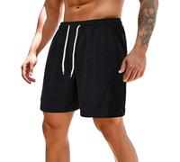 Short décontracté pour homme avec cordon de serrage et poche - Short décontracté gay - En coton - Pour homme - Pantalon cargo - Pantalon de sport - Pantalon chino pour homme - Coupe droite - Pantalon
