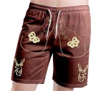 Short décontracté pour Homme pour l'été, Parfait pour Les Sorties Quotidiennes et décontractées, avec Un Design imprimé de Lettres, Une Coupe Confortable pour Les Festivals de bière et Les Tenues