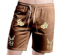 Short décontracté pour Homme pour l'été, Parfait pour Les Sorties Quotidiennes et décontractées, avec Un Design imprimé de Lettres, Une Coupe Confortable pour Les Festivals de bière et Les Tenues