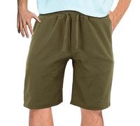 Short décontracté pour homme - Short de travail - Tendance - Cinq minutes - Short de plage - Short de sport pour homme - Short I Fit, Vert, S