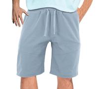 Short décontracté pour homme - Short de travail - Tendance - Cinq minutes - Short de plage - Short de sport pour homme - Short I Fit, bleu, M