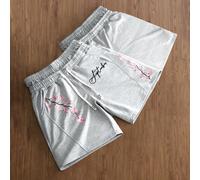 Short décontracté printemps pour hommes avec imprimé fleurs de cerisier L,M,S,XL,XSLettres,PlantesTissu tricoté