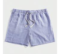 Short décontracté slim fit à rayures verticales pour homme grande taille 2XL,3XL,4XL,5XL,6XLUnicoloreTissu tissé