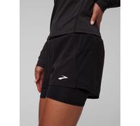Short D'entraînement 2 En 1 Pour Femmes Brooks High Point 3" 221656001-black