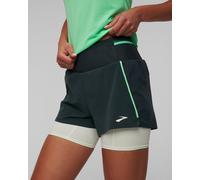 Short femme Brooks High Point 3" 2en1 2.0 vert S