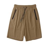 Short d'été décontracté pour homme avec poches confortable Bermuda Sport Mode Short de travail respirant Short de sport léger Vêtements de sport Fitness Course Plage 2025, kaki, L