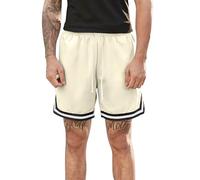 Short d'été pour homme en maille respirante - Taille élastique et cordon de serrage - Léger - Confortable et élégant - Pour le tennis, le basket-ball et le football