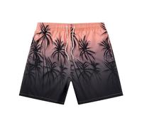 Short d'été pour homme - Grande taille - Poche et cordon de serrage - Style décontracté - Pour le sport - Course à pied - Cinq points - Pour la plage et l'été, Rouge, M