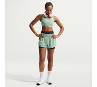 Short doublé à taille mi-basse 8 cm Dri-FIT Nike One pour femme Steam/Blanc XS (FR 34-36)